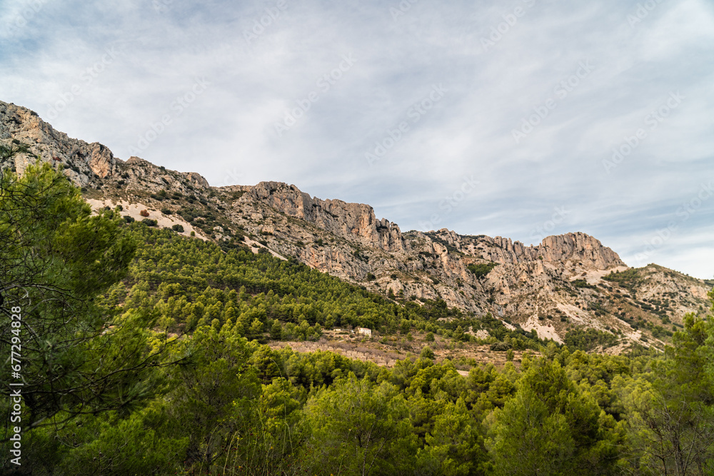 Beautiful landscape with Serrella mountain, Alicante (Spain)