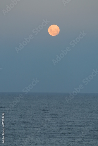 Full moon over the sea