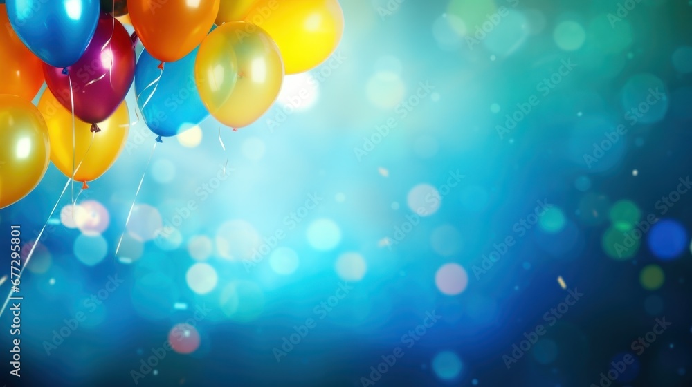 Birthday background with balloons large copyspace area Birthday background with balloons large copyspace area