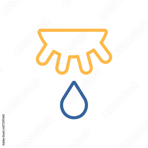 Cow udder and drop of milk vector icon