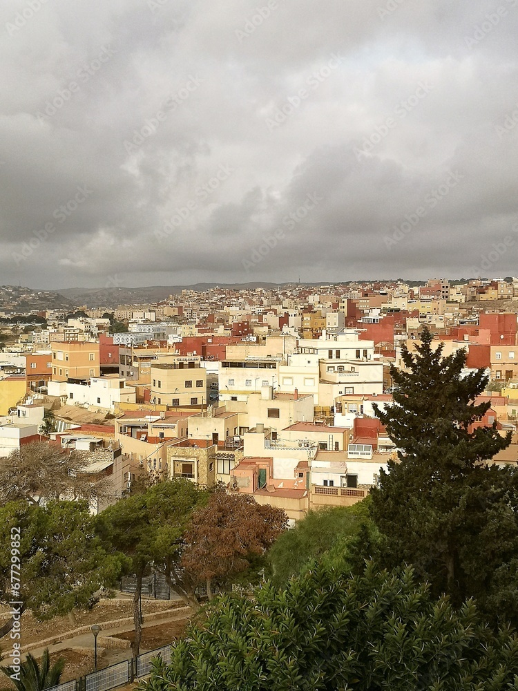 View of the old town of Melilla