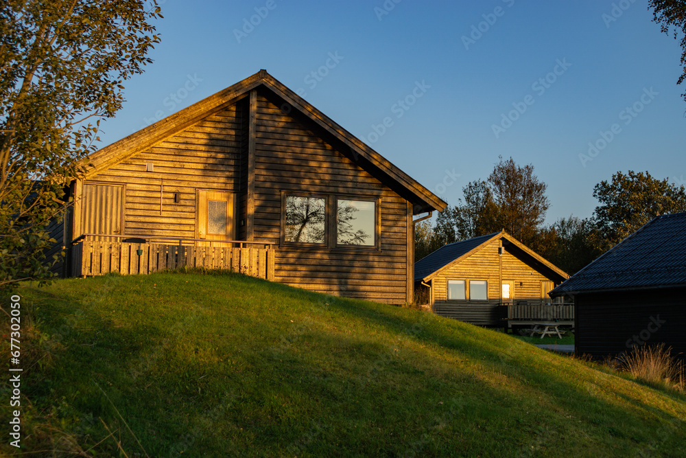 Rustic Retreat: Wooden Camping Cabin