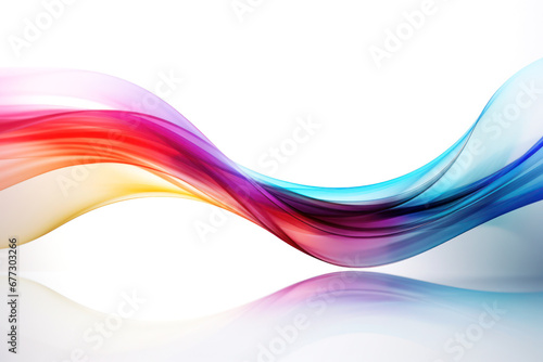 abstract background curved color wave on white background