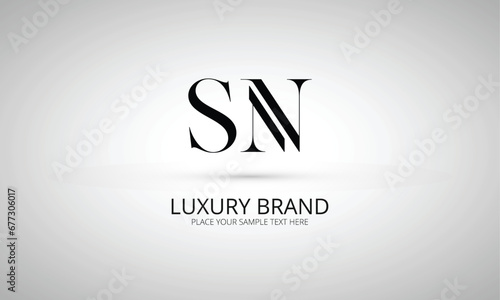 SN S sn initial logo | initial based abstract modern minimal creative logo, vector template image. luxury logotype logo, real estate homie logo. typography logo. initials logo photo