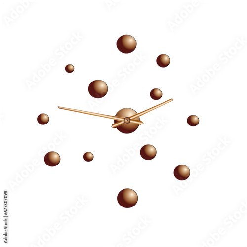  clock and hands, abstract style