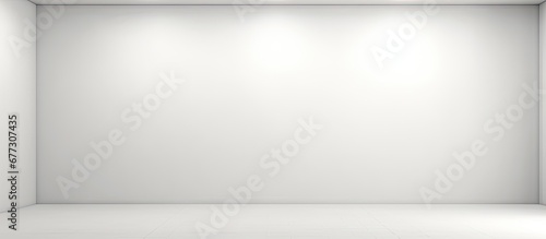 Blank studio backdrop with clear white light Copy space image Place for adding text or design