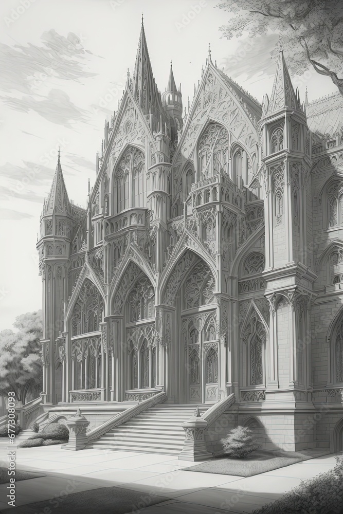 Illustration of Gothic architecture 