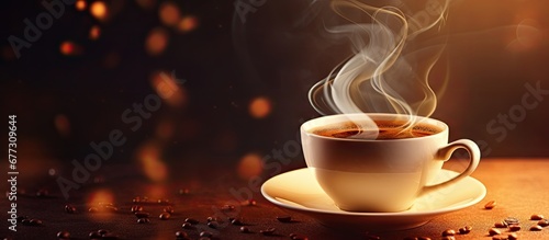 Beautiful and elegant design on a coffee cup Copy space image Place for adding text or design