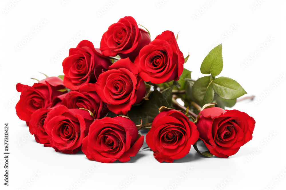 Red bunch bouquet of roses, isolated on transparent background, png file Red bunch bouquet of roses, isolated on transparent background, png file