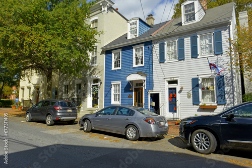 Residential homes in historic Annapolis MD © csfotoimages