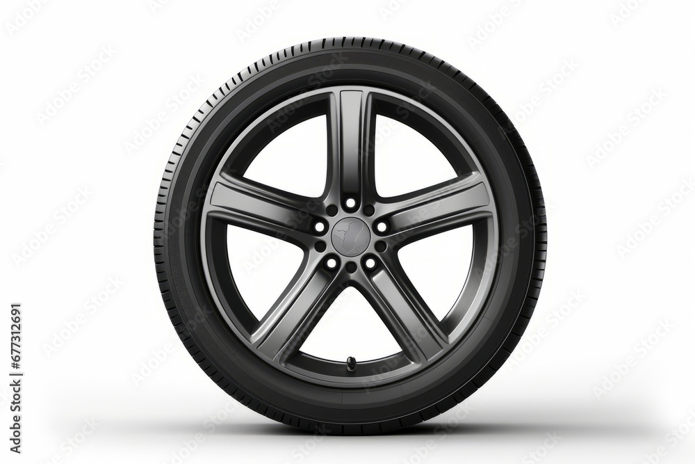 Tire on white background with shadow of the tire. Tire on white background with shadow of the tire.