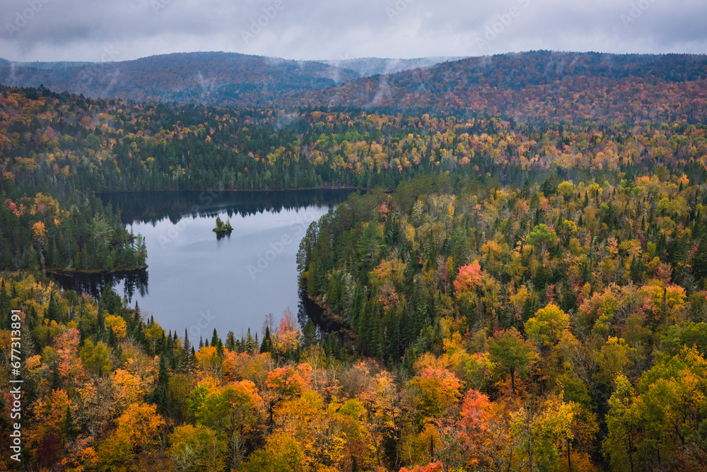 Horse lake in La Mauricie national park in Quebec