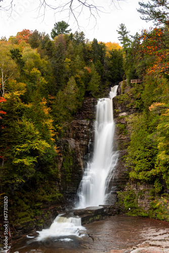 Larose waterfalls at fall in Quebec