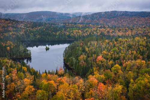 Horse lake in La Mauricie national park in Quebec