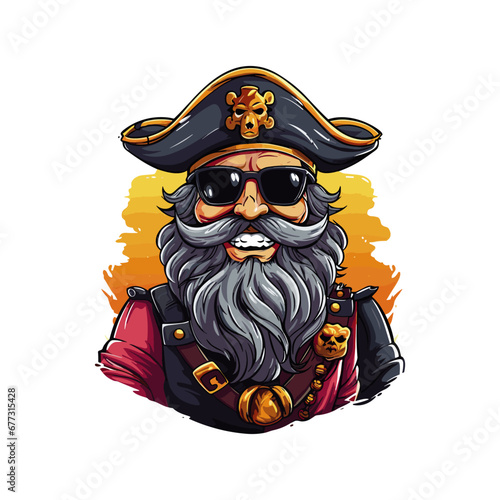 Pirate mascot logo vector illustration