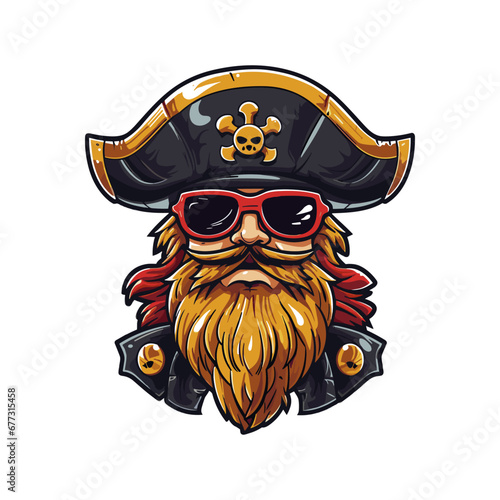 Pirate mascot logo vector illustration