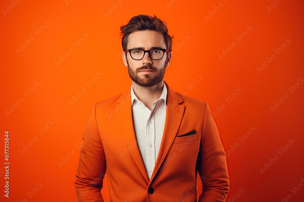 Successful Businessman Posing with Style in Studio Successful Businessman Posing with Style in Studio