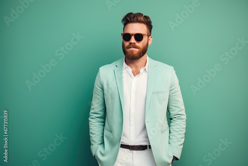 confident businessman wearing sunglasses © dianaorozco