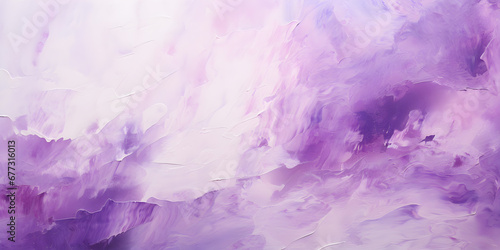 Abstract and textured oil paint background in white and purple colors