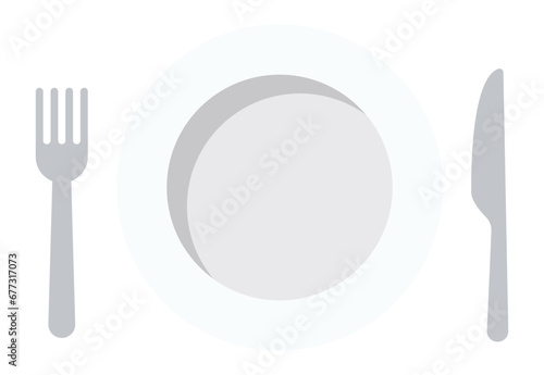 fork and knife on plate