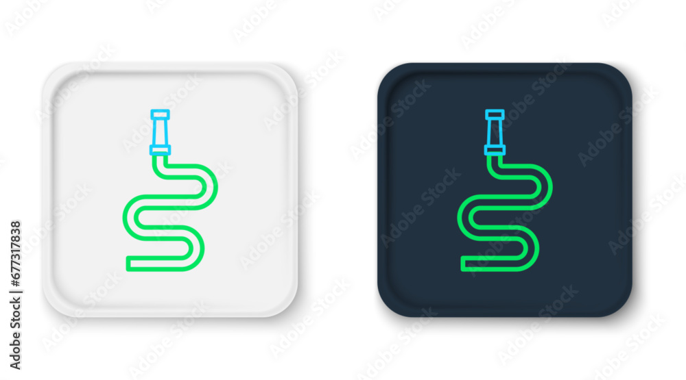 Line Fire hose reel icon isolated on white background. Colorful outline concept. Vector Line Fire hose reel icon isolated on white background. Colorful outline concept. Vector