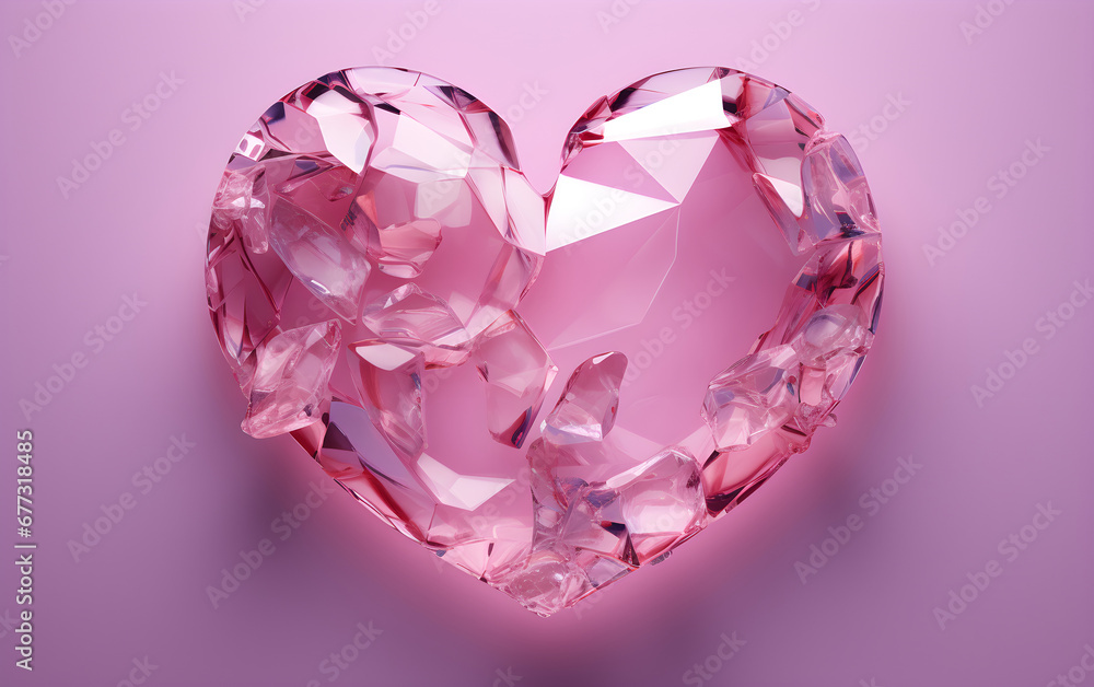 Broken red heart 3d design, shattered into pieces, isolated on white, glass, dramatic tragic, modern color pastel pink, black background, realistic, breakup concept with copy space Broken red heart 3d design, shattered into pieces, isolated on white, glass, dramatic tragic, modern color pastel pink, black background, realistic, breakup concept with copy space
