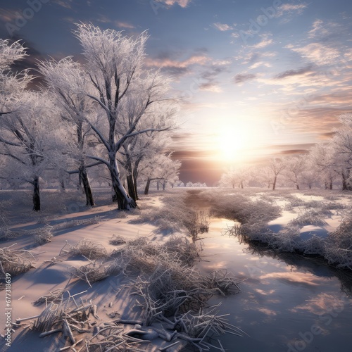 Peaceful winter landscape