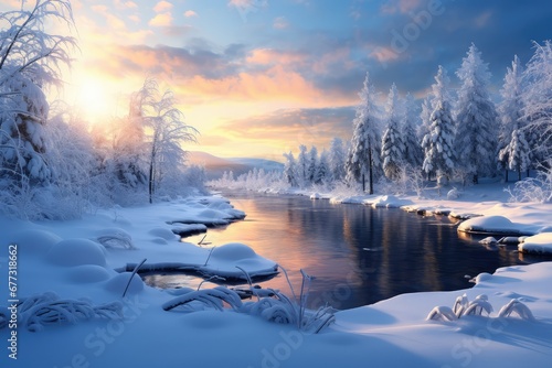 Peaceful winter landscape