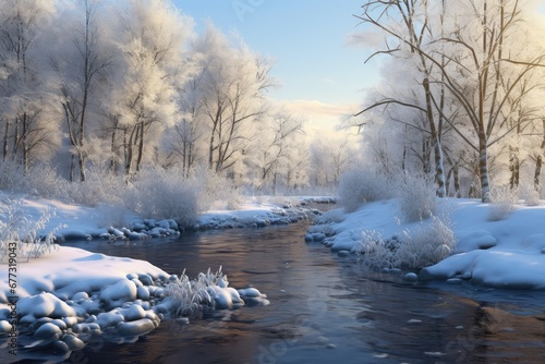 Peaceful winter landscape