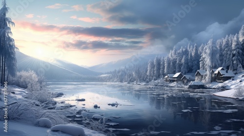 Peaceful winter landscape