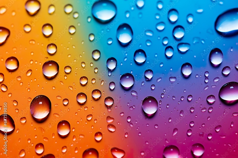 Vivid Water Drops: Colorful Elegance Vivid Water Drops: Colorful Elegance