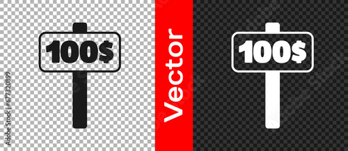 Black Hand holding auction paddle icon isolated on transparent background. Bidding concept. Auction competition. Hands rising signs with BID inscriptions. Vector