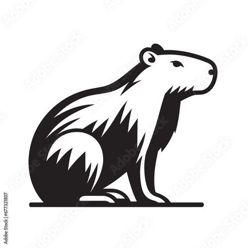 Capybara logo for graphic design, capybara designs for prints and commercial publications, vectorized capybara