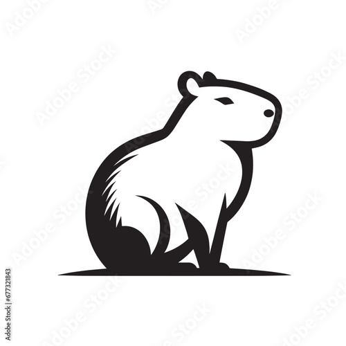 Capybara logo for graphic design  capybara designs for prints and commercial publications  vectorized capybara