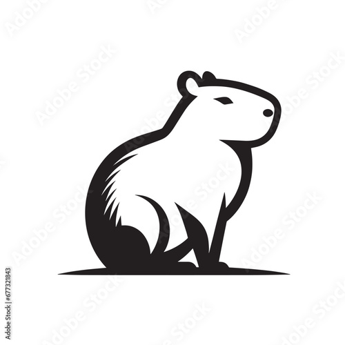 Capybara logo for graphic design, capybara designs for prints and commercial publications, vectorized capybara
