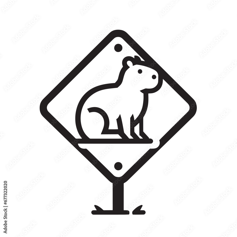 Capybara Vectorised Bitmap Capybara logo for graphic design, capybara designs for prints and ...
