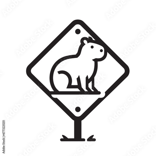 Capybara logo for graphic design, capybara designs for prints and commercial publications, vectorized capybara