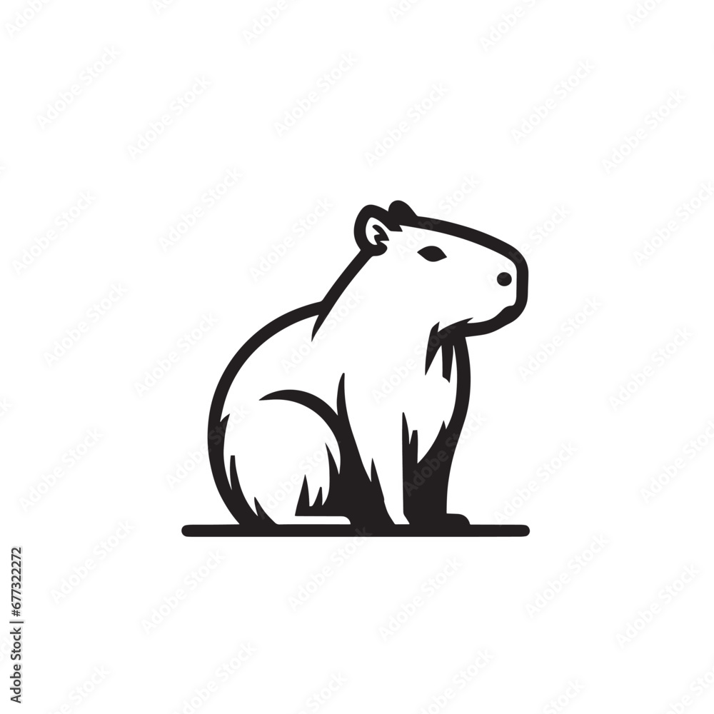 Capybara logo for graphic design, capybara designs for prints and commercial publications, vectorized capybara Capybara logo for graphic design, capybara designs for prints and commercial publications, vectorized capybara