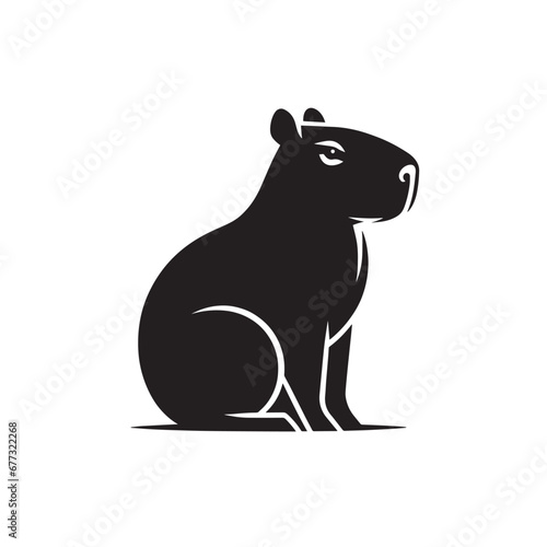 Capybara logo for graphic design, capybara designs for prints and commercial publications, vectorized capybara