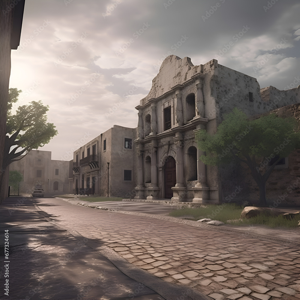 The old town of Antalya. Turkey. 3D rendering