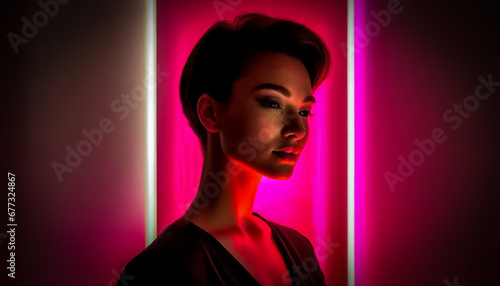 Editorial beauty portrait, a woman with flawless natural makeup