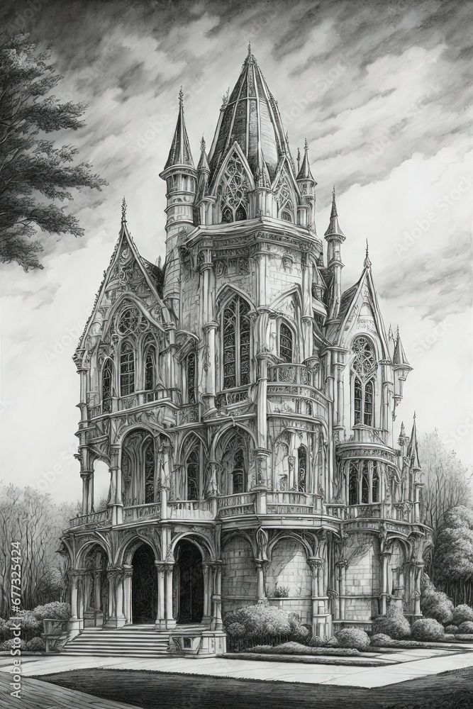 Illustration of Gothic architecture