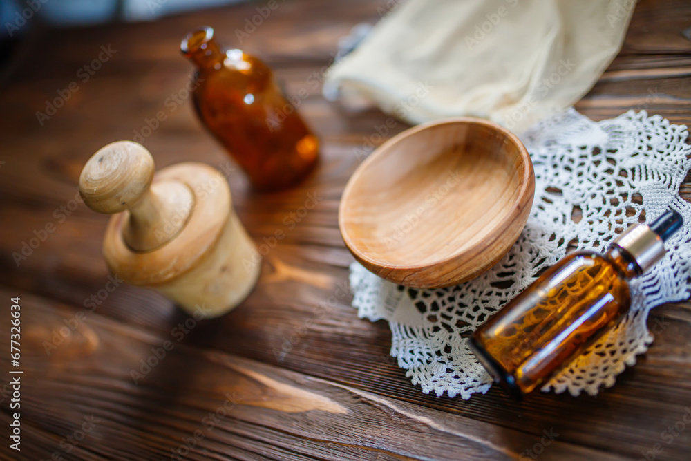 A set of eco-utensils for the preparation of alternative medicine medicines from a herbalist or herbal tinctures A set of eco-utensils for the preparation of alternative medicine medicines from a herbalist or herbal tinctures