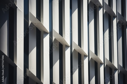 Architectural detail of a modern building, emphasizing vertical lines