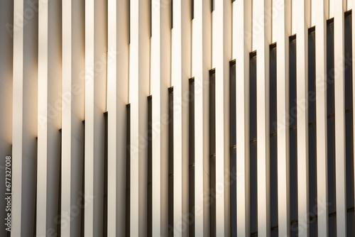 Architectural detail of a modern building, emphasizing vertical lines
