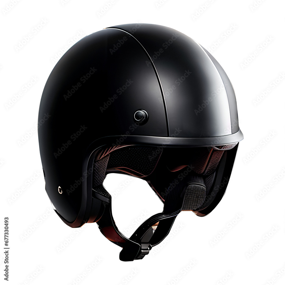Fototapeta premium Black motorcycle helmet sport equipment