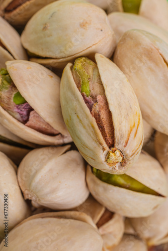 pistachos con fodo de pistachos vertical photo