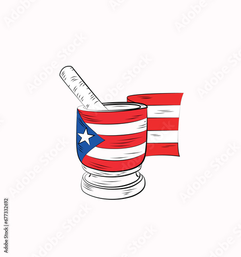 mortar traditional symbol of Puerto Rico