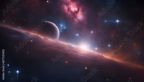 Planets and galaxy. science fiction wallpaper. Beauty in the universe.