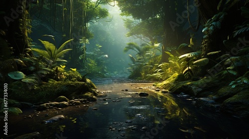 underwater scenes in jungle